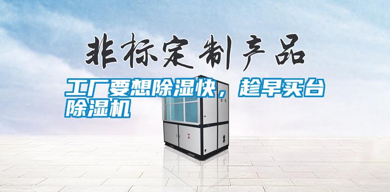 工廠要想除濕快，趁早買臺除濕機