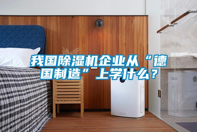 我國除濕機企業從“德國制造”上學什么?