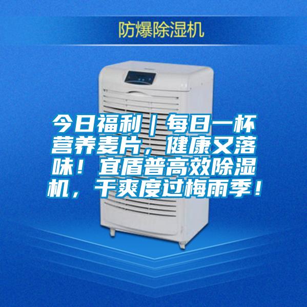 今日福利|每日一杯營養麥片,健康又落味!宜盾普高效除濕機,干爽度過梅雨季!