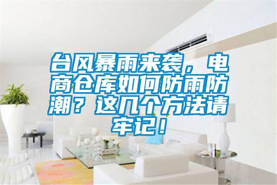 臺(tái)風(fēng)暴雨來(lái)襲,電商倉(cāng)庫(kù)如何防雨防潮?這幾個(gè)方法請(qǐng)牢記!
