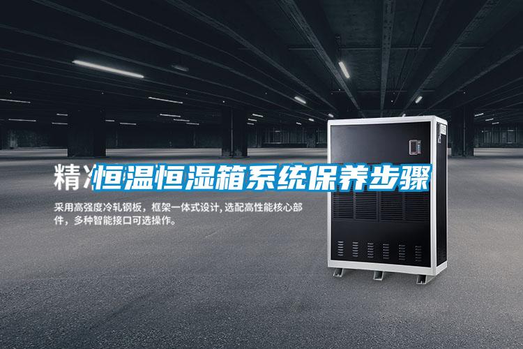 恒溫恒濕箱系統保養步驟