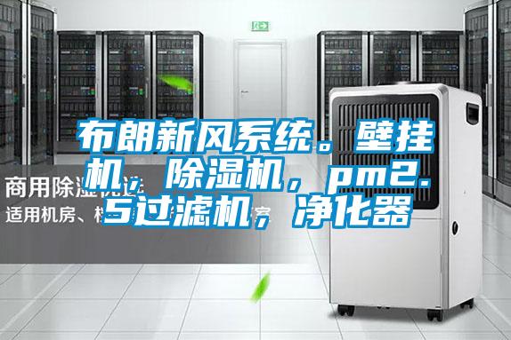 布朗新風系統。壁掛機,除濕機,pm2.5過濾機,凈化器