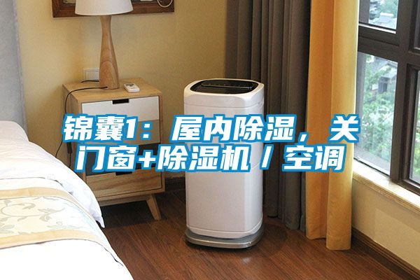 錦囊1:屋內除濕,關門窗+除濕機/空調