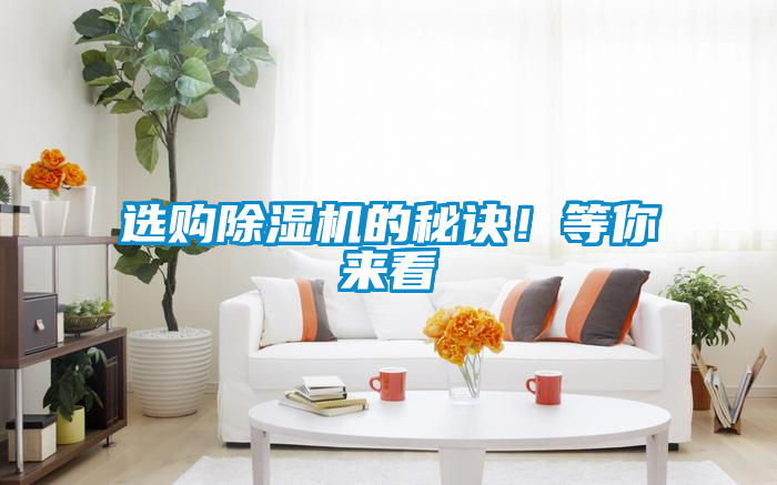 選購除濕機的秘訣！等你來看