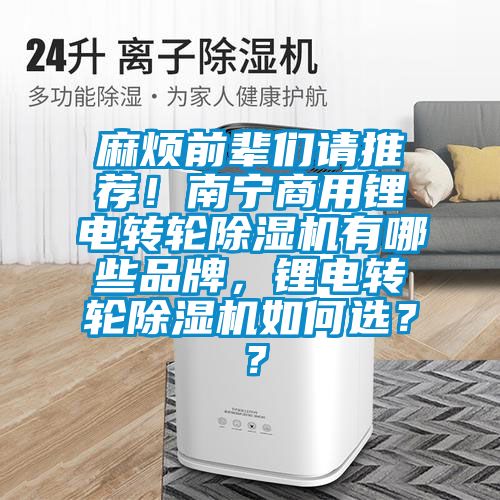 麻煩前輩們請推薦！南寧商用鋰電轉輪除濕機有哪些品牌，鋰電轉輪除濕機如何選？？